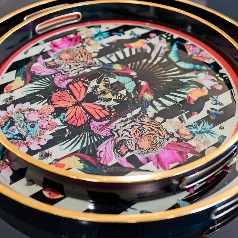Myrtle & Mary Circular Tray Set of 2 - Paradise Lost