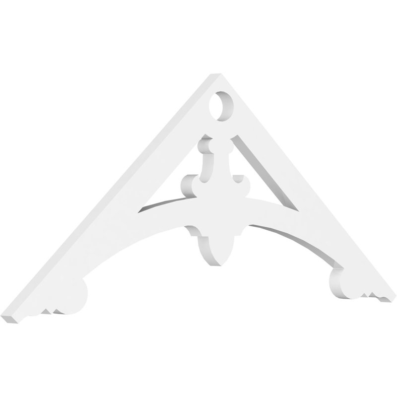 Pignon en PVC de qualité architecturale Sellek, H 15 po x l 36 po x P 1 po, 10 / 12