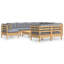 Ensemble de conversation modulaire en bois de pin massif avec coussins Lemuela-157022925-157022924