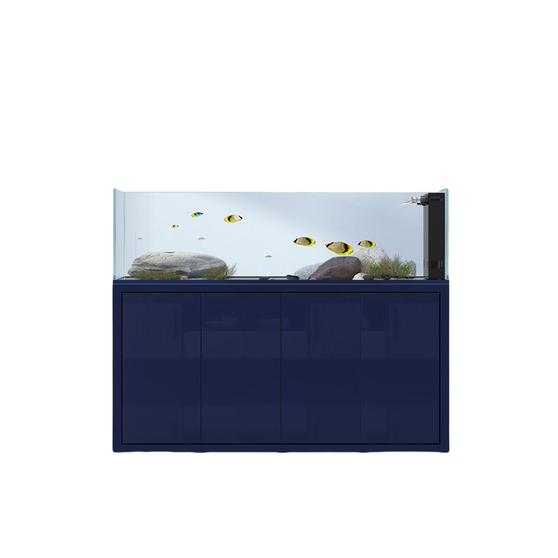 Réservoir d'aquarium rectangulaire simple et moderne Eco, 110 gallons (H 51,1 po x l 68,9 po x P 23,6 po), Bleu marine