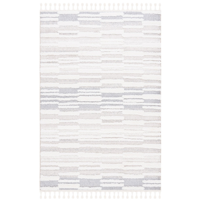 Dinis Tassel Shag Performance Abstract Rug, Rectangle 5'3" x 7'6"