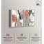 Ensemble d'art abstrait diptyque « Chaleur Corail » sur toile, par Art Remedy, cadre blanc, 36 x 54-22084593-22084595