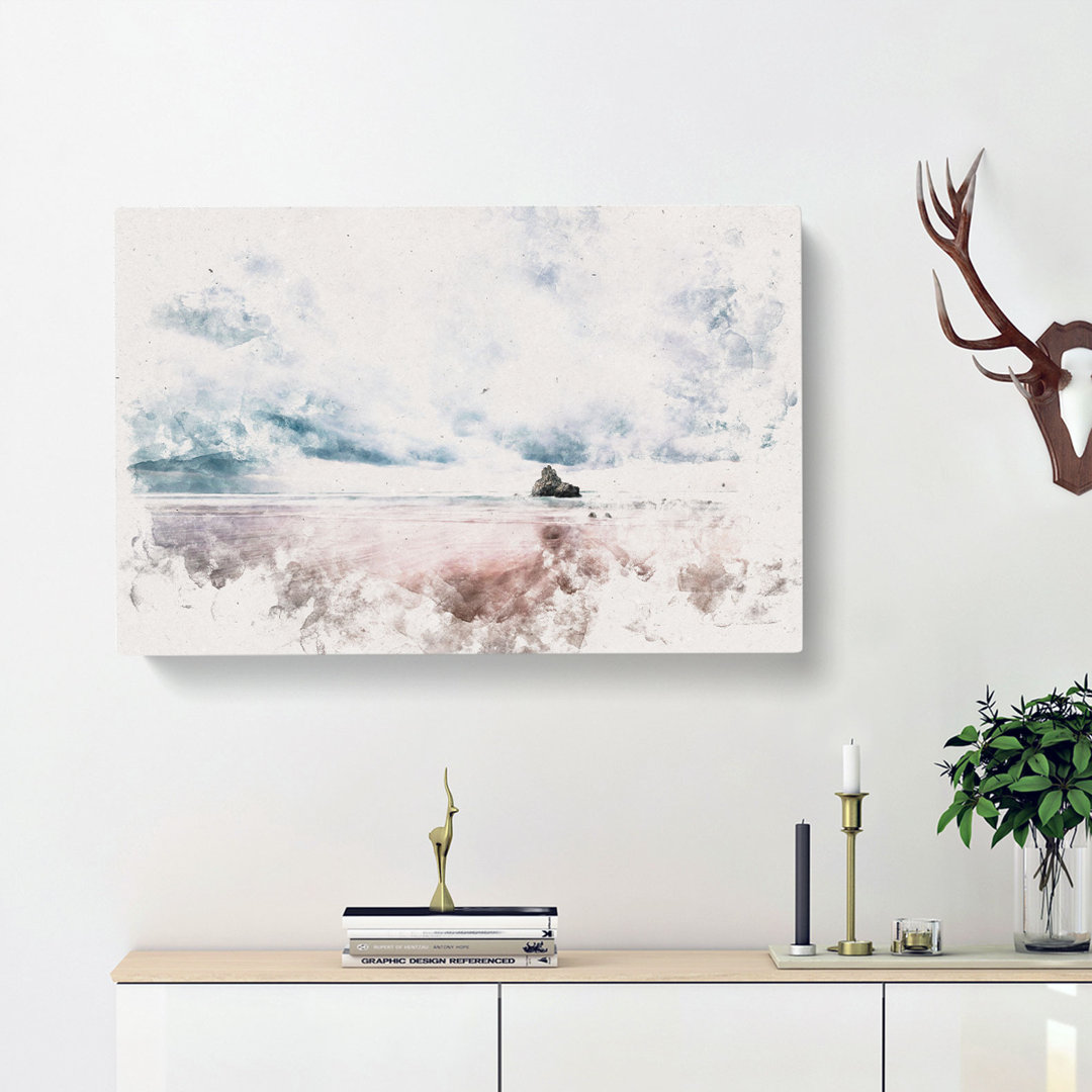 Beach In Sopelana Spain - Wrapped Canvas