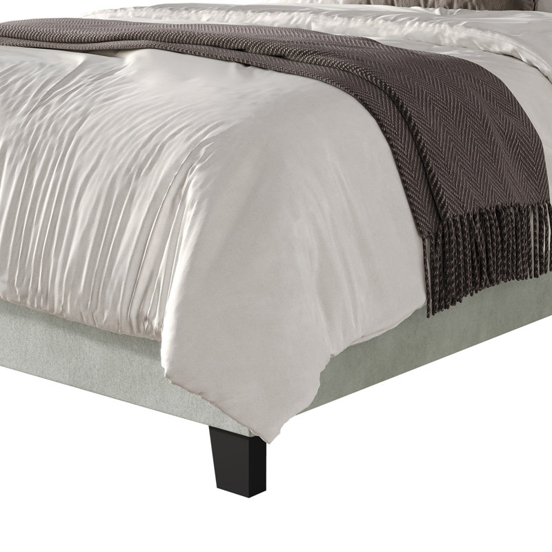 Ashland Wingback Panel Bed, Light Gray, Full
