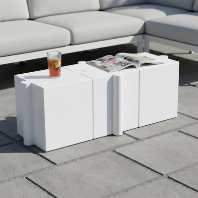 Table d'appoint casse-tête, idéale pour l'intérieur et l'extérieur