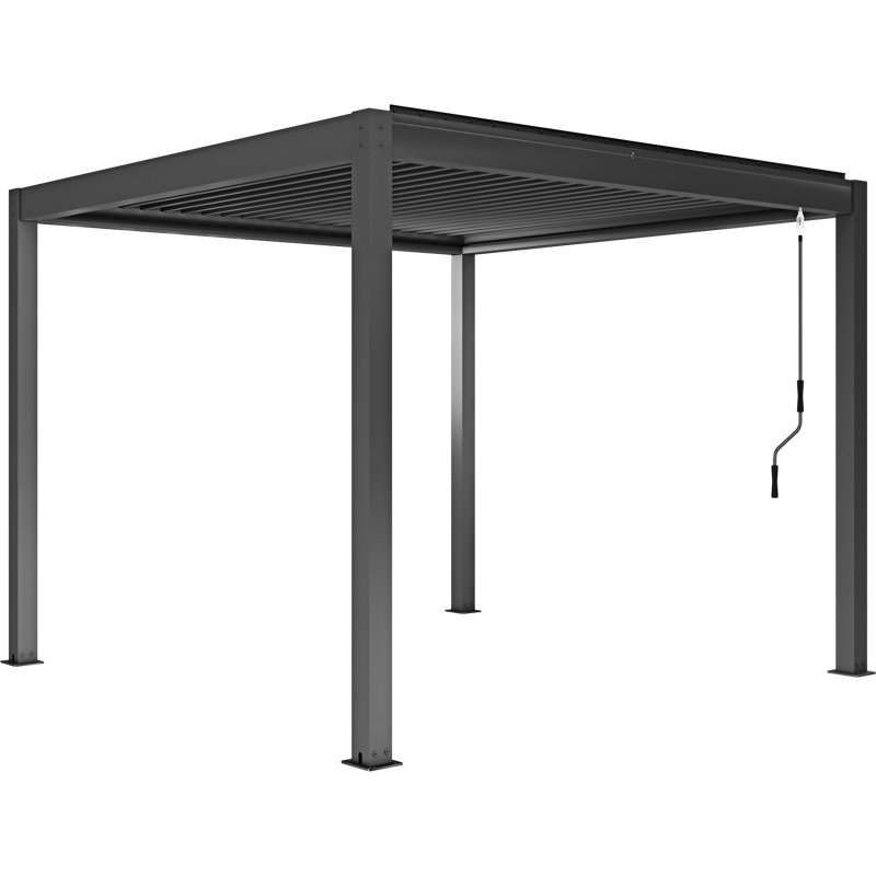 Pergola à persiennes en aluminium, Clôture en bois x P 10 po