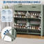Grande armoire à chaussures à 4 niveaux avec 2 tiroirs rabattables et 2 tiroirs supérieurs, range-chaussures autoportant pour le vestibule et le couloir-311866748