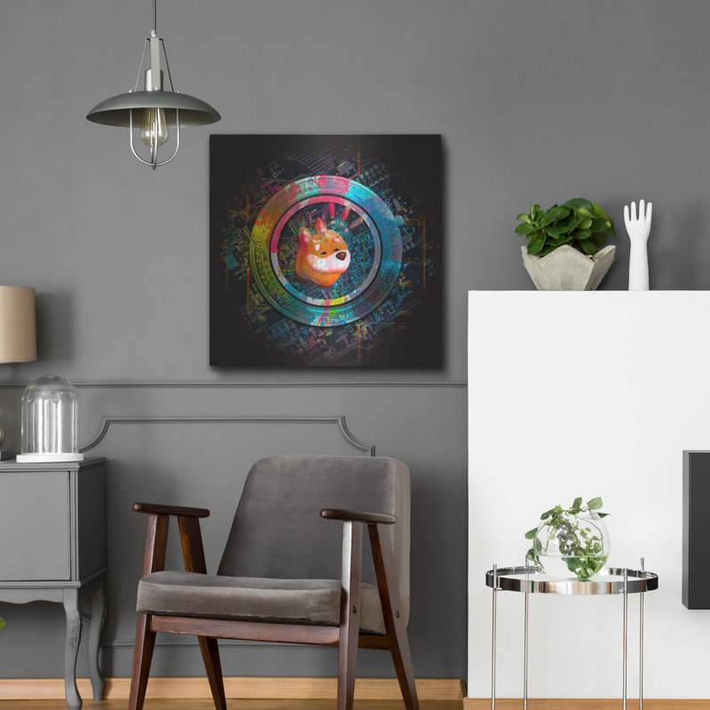 Art mural en métal Lark Manor ™ «Bonk Crypto Power» par Epic Portfolio, H 24 po x l 24 po