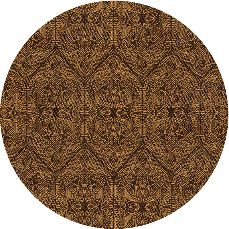 Geometric Indoor Rug, Round 6'