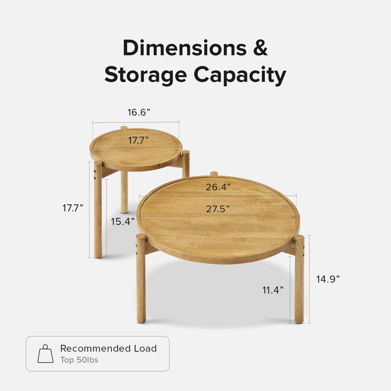 Ensemble de 2 tables basses Pérou
