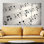 Impression sur toile Elegant Music Notes: décoration murale moderne et artistique, toile tendue 4P
