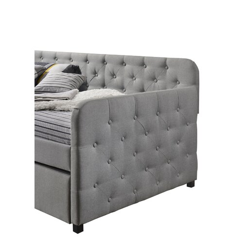 Andover Mills™ Astra Upholstered Daybed with Trundle & Reviews | Wayfair