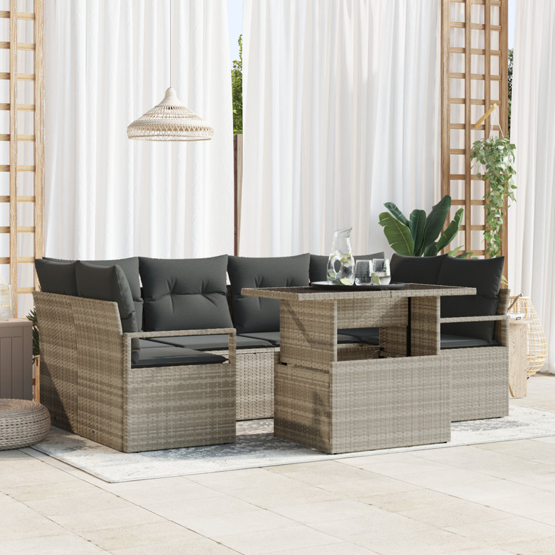 234 cm W Patio Sofa with Cushions