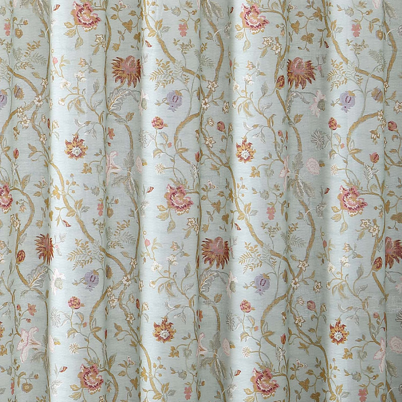 Alger Cotton Floral Shower Curtain, Blue