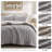 Luxurious King/cal King Chenille Bedding Sets, Soft Cable Knit Gray Comforter With Sherpa Backing