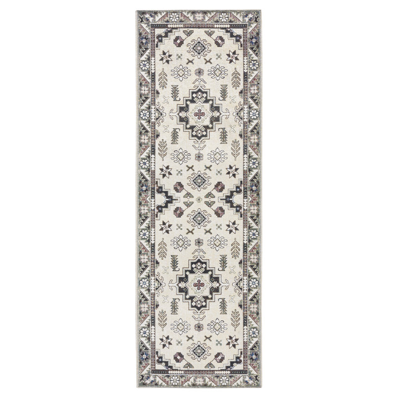 Chemin de table Tie & Country Luxe Livie Forever Vintage Everwash, Blanc