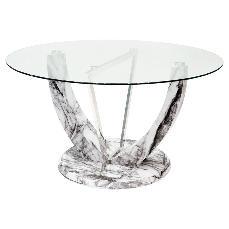 Kipp Round Glass Top Dining Table