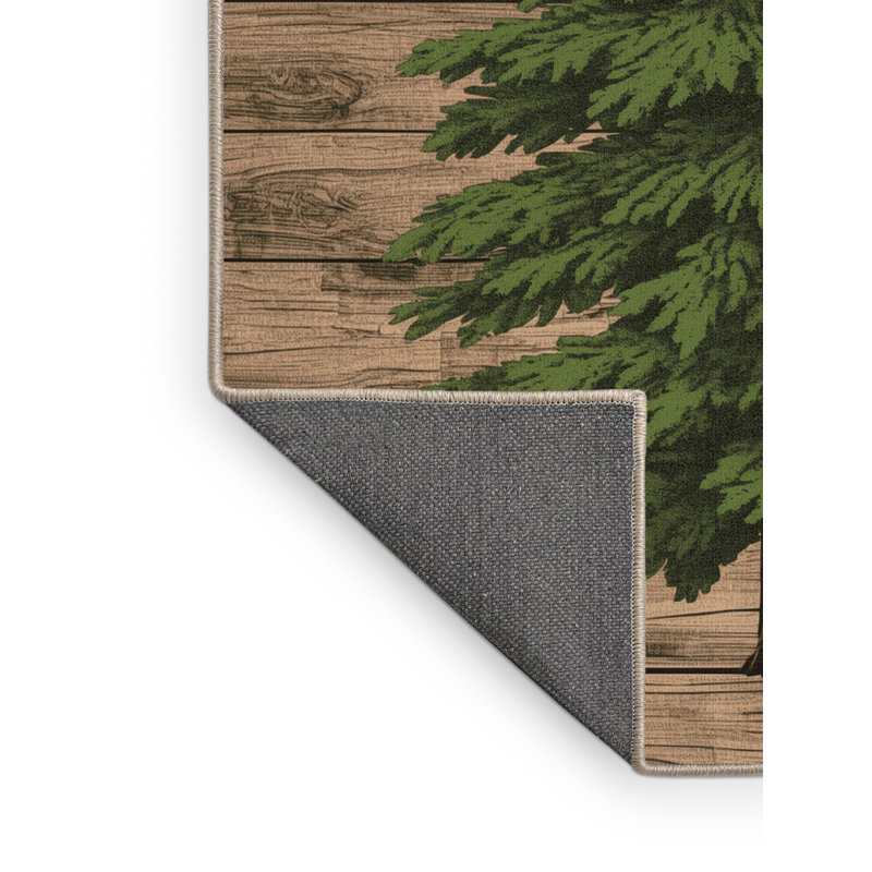 Soft Plush Eudy Christmas Modern & Contemporary Abstract Area Rug in Beige – Beige Binding, 7x10