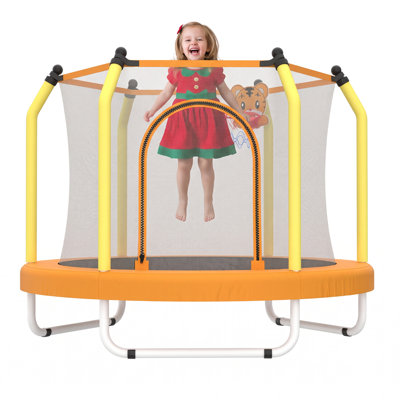 Trampoline For Kids Indoor & Outdoor Small Toddler Trampoline With Basketball Hoop