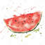 Watermelon Slice, toile encadrée rouge alimentaire-119864124