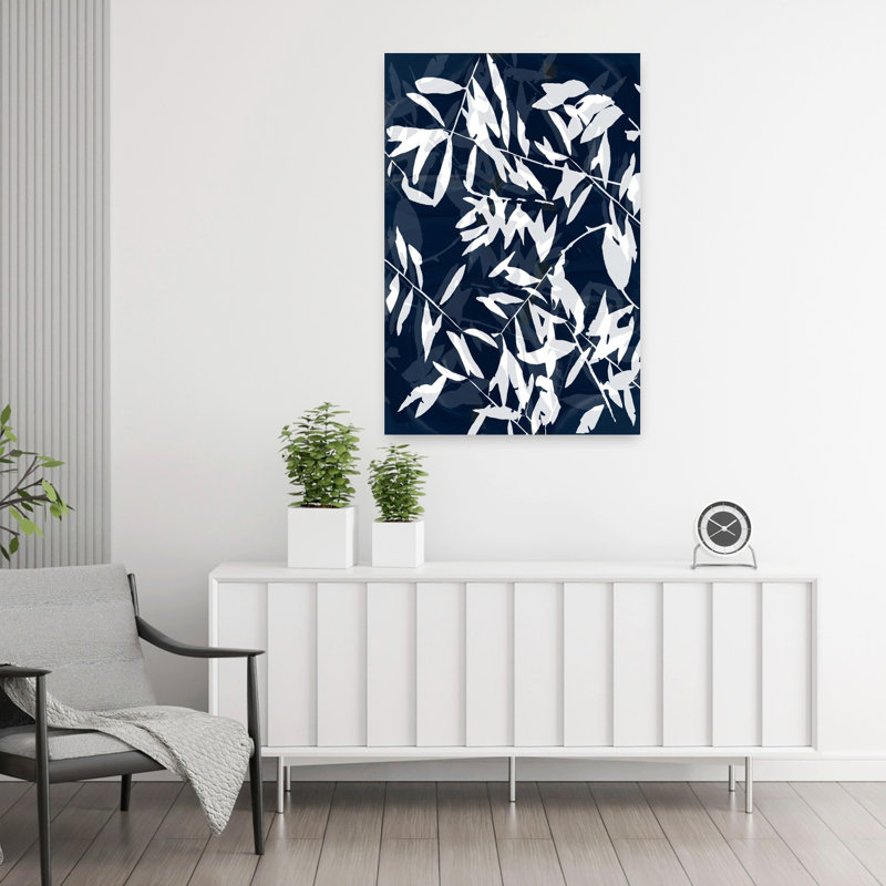 Art contemporain contemporain, arbre de bambou abstrait, H 36 po x l 24 po