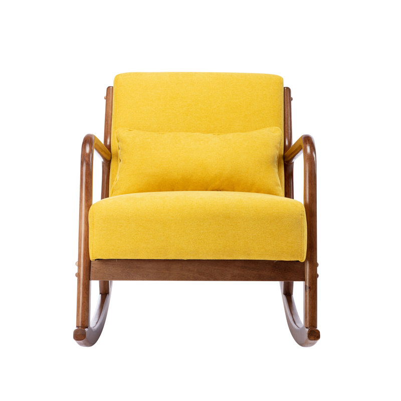 Alcone 65.5 cm Wide Rocking Armchair, Yellow