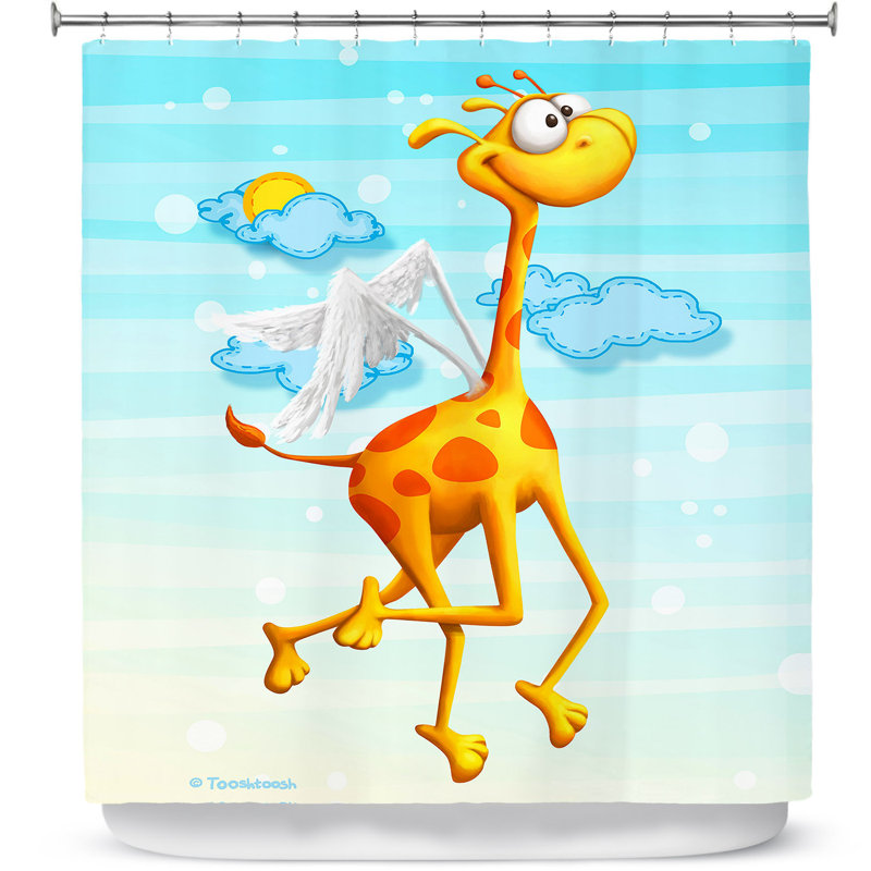 Rideau de douche simple fly giraffe