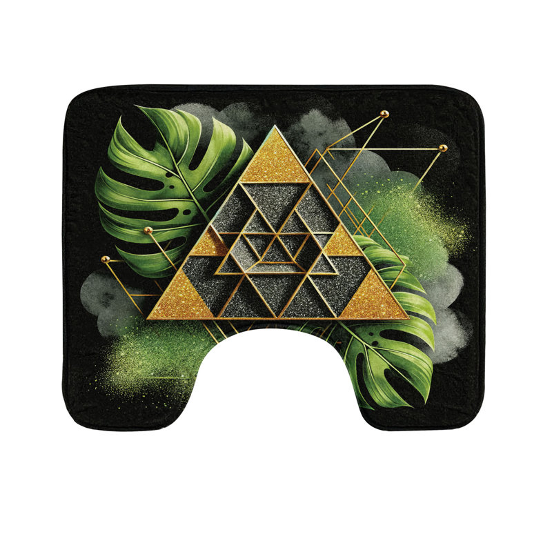 Tapis de salle de bain en U 20 po Monstera