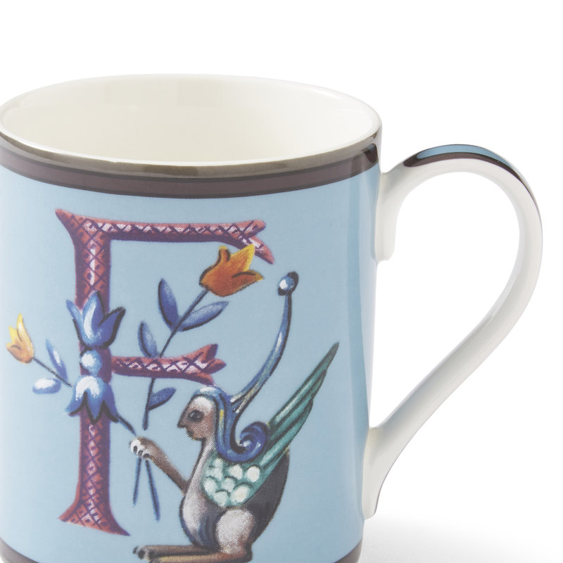 Kit Kemp, Alphabet - Mug A-Z, Blue, F