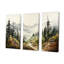 «Mountains Whisper Fog Serenity - Minimalisme», ensemble d'art mural-107760137-107760132