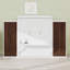 Lit escamotable mural avec placard, tiroirs et table Murphy