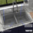 Karran Drop-in Quartz Composite 33'' X 22'' 1-Hole 50/50 Double Bowl Kitchen Sink-35699315