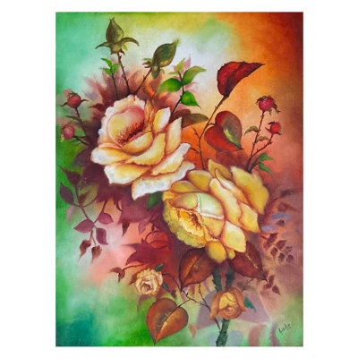 Beauté florissante | Huile sur toile | Par Anshika Agrawal