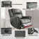 Sandrew Lay Flat Dual Motor Power Lift Recliner Chair with Vibrating Massage and Heating, Infinite Position, 2 Remote Control, and Side Pockets, USB Ports, Fabric (100% Polyester)