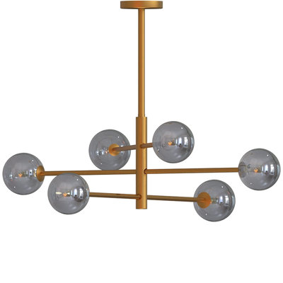 Luminaire suspendu à niveaux unique et remarquable à 6 lumières