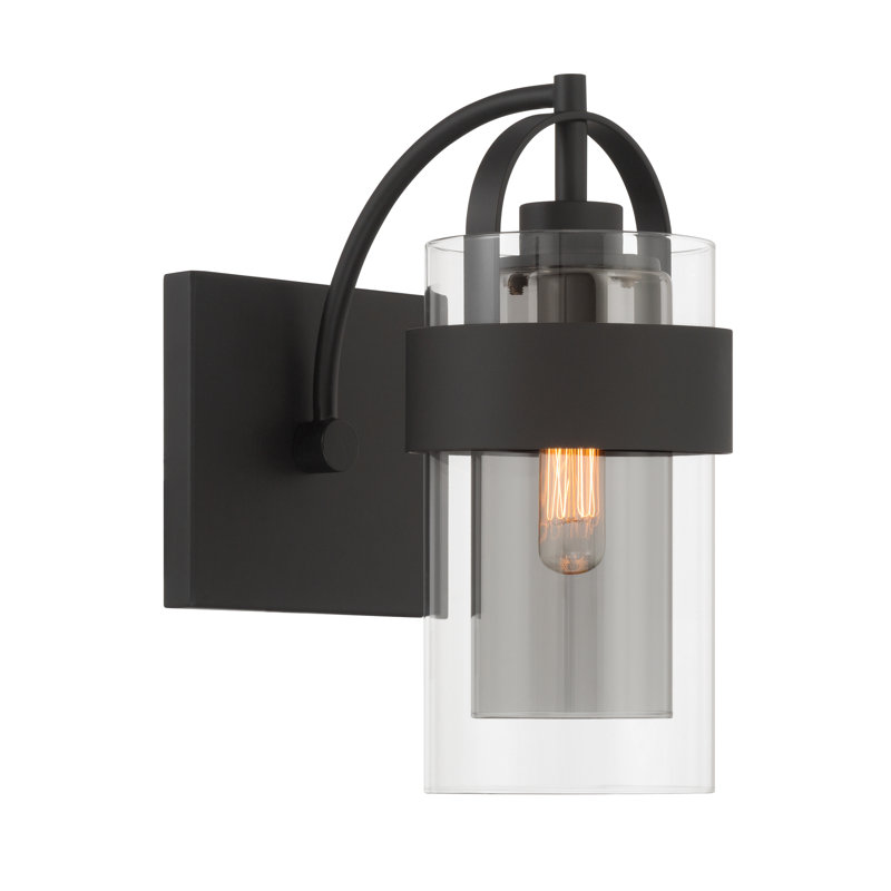 Ravik 10.5" High 1-Light Bath Sconce, Black