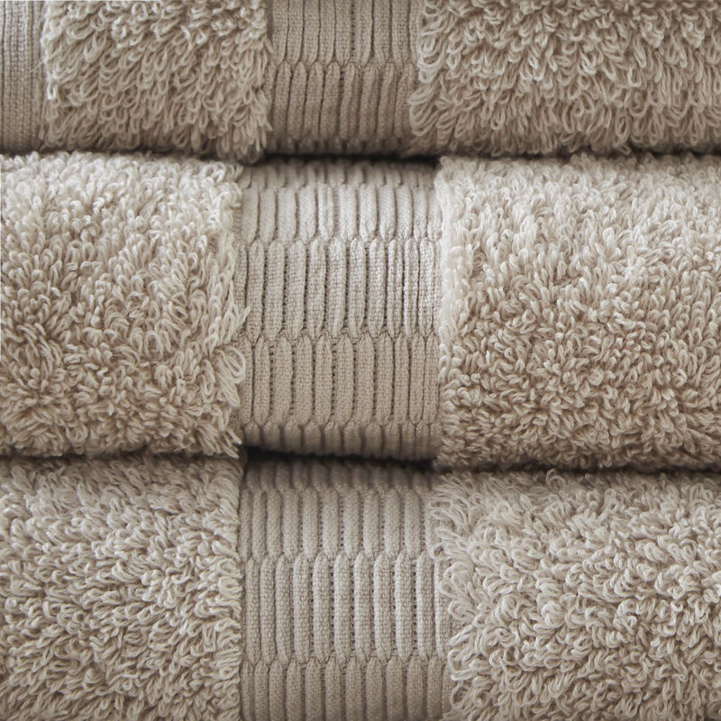Luce 100% Egyptian-Quality Cotton 6 Piece Towel Set, Sand