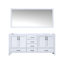 Meuble-lavabo double blanc 72 po X P 22 po D et 28 po Miroir-117984772