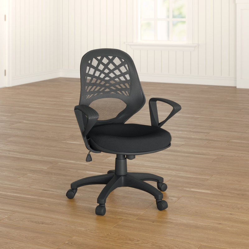 Polyester Blend Office Chair, Black