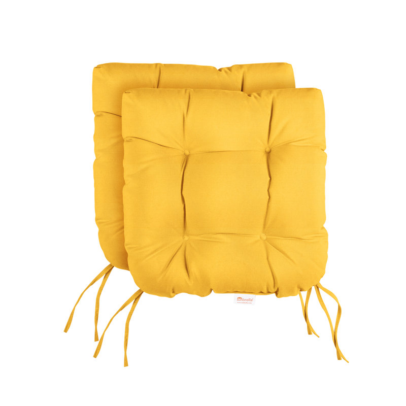 Coussin de siège 2 pièces Sumbrella, L 16 po x P 16 po, Toile Sunbrella® jaune tournesol