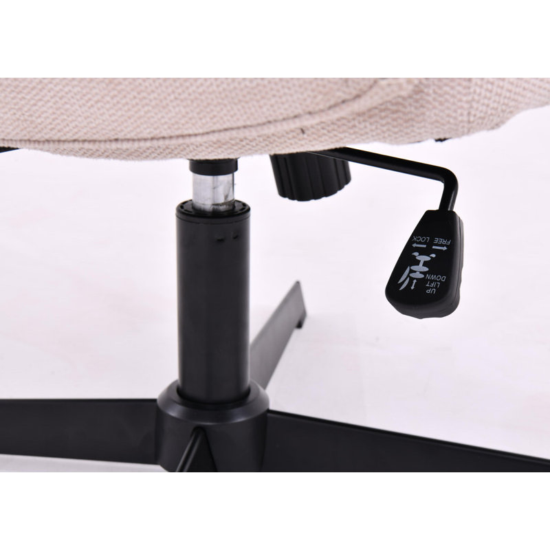 Fabric Upholstered Vanity Home Chair without Wheels and Arms for Computer Tasks