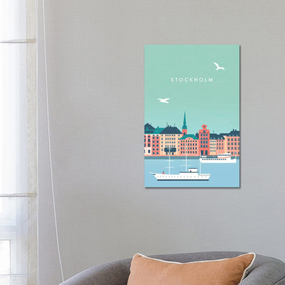 Stockholm 1 Piece Wrapped Canvas Painting