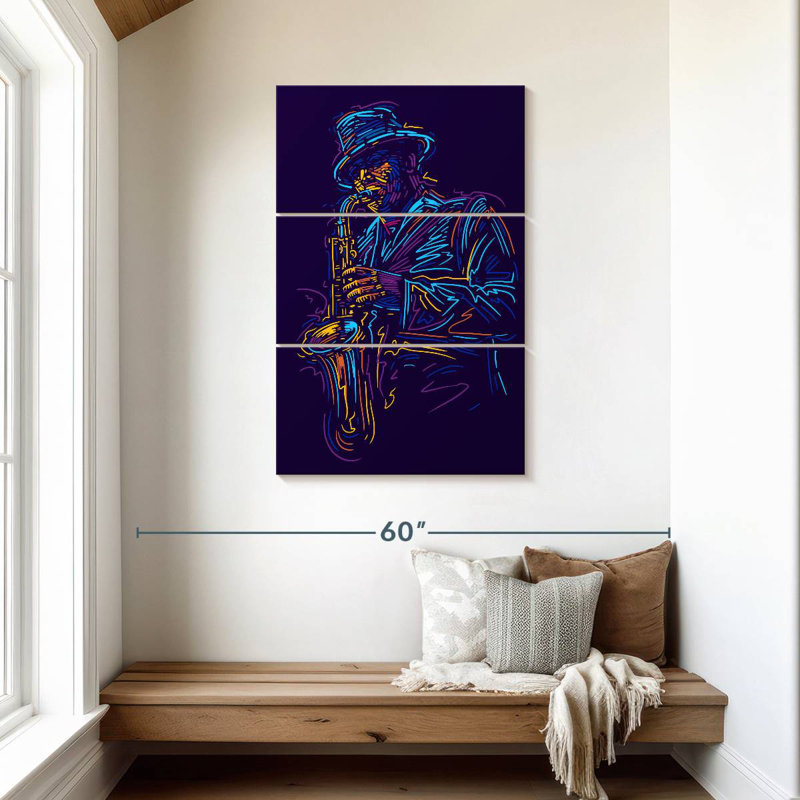 Abarca Saxophone Man, 45" H x 28" W