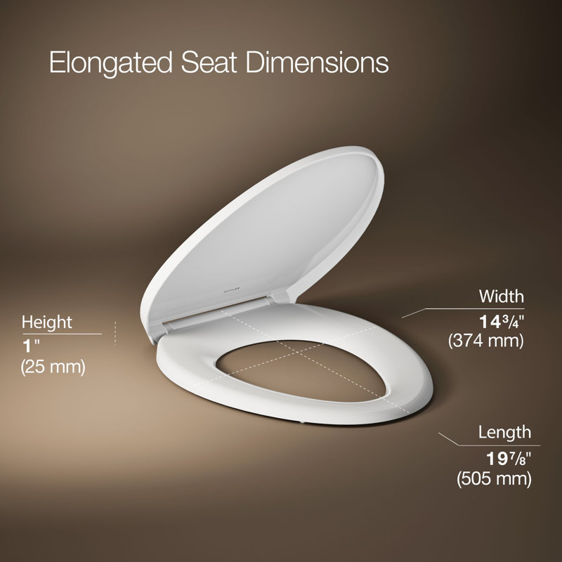 Glissade Readylatch Quiet-Close Toilet Seat, White