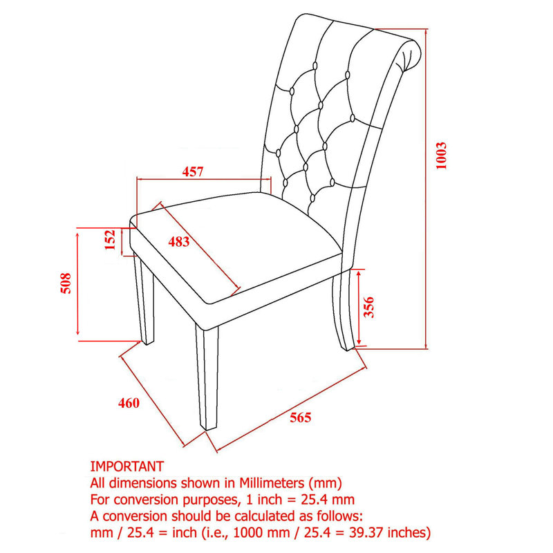 Chaise de salle à manger capitonnée Jurgensen, Beige