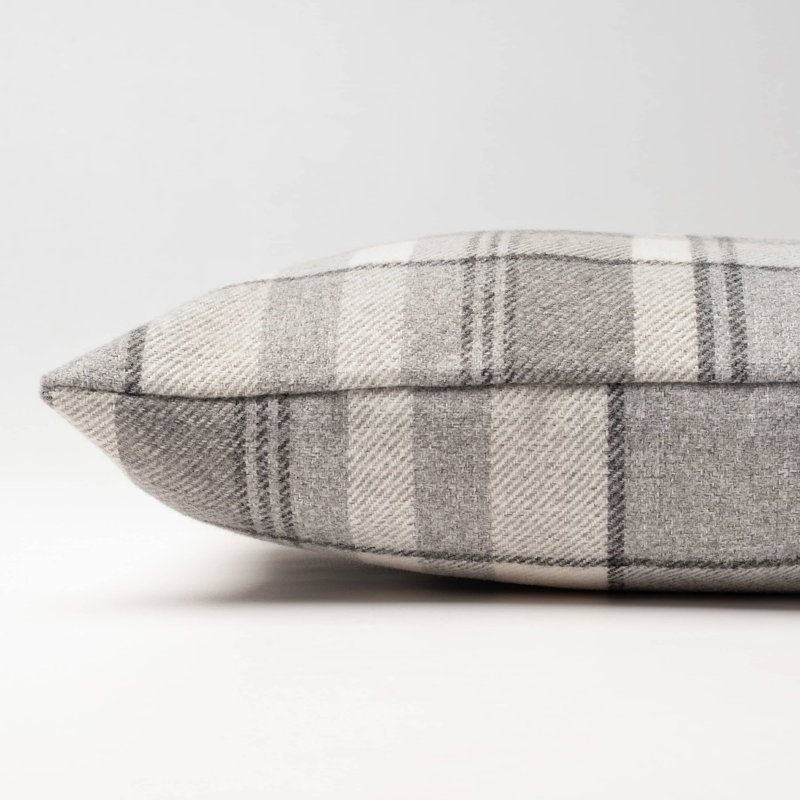 Plaid Grey Cushion, Cover only, 43x43cm