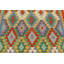 Tapis bleu / rouille en laine tissé à la main à motif tribal / géométrique / sud-ouest de couleur cépage Cedorah