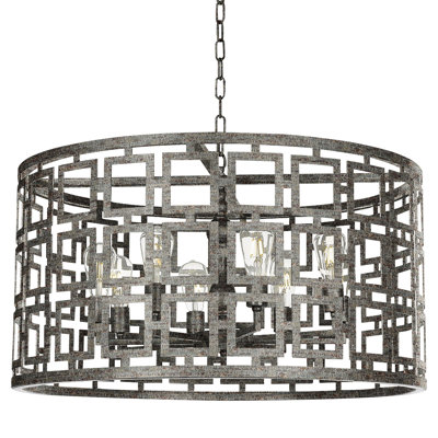 Lustre cylindrique unique à 8 lumières Fifth