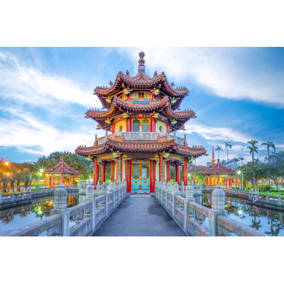 Traditional Building In A Park In Taipei, Taiwan by RichieChan - Wrapped Canvas Print