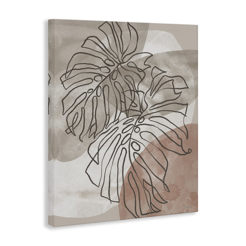 Contour de feuille dans des tons de terre, design par Cat Thurman Designs, H 20 po x l 16 po